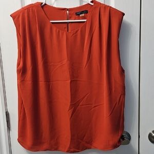 Tommy Hilfiger Top. Padded Shoulder.  Size Large.  Color Burn Orange